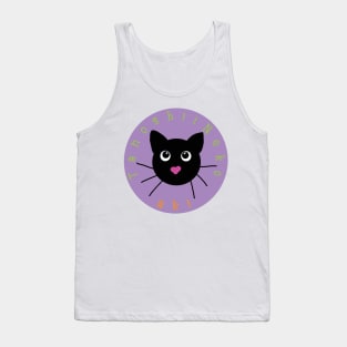 TanoshiiNeko logo with my black cat Tank Top